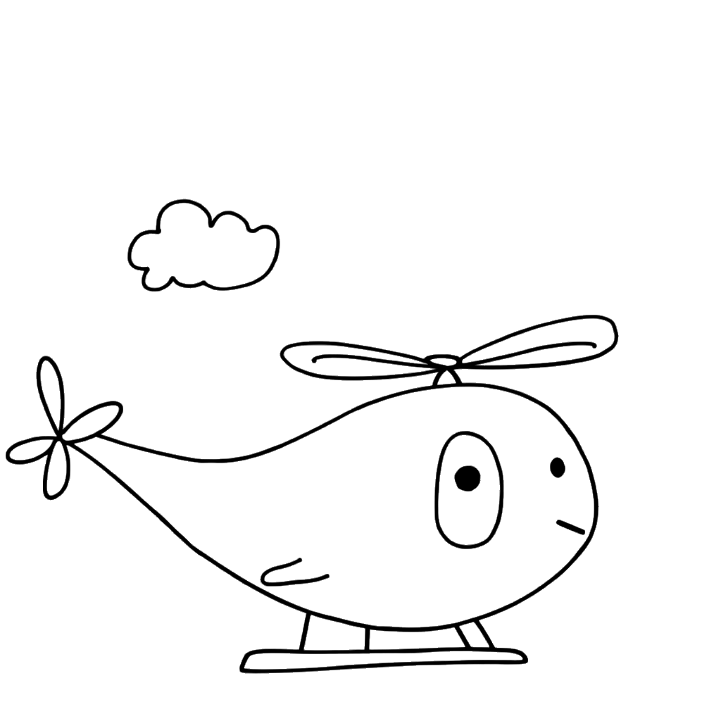 Helicopter Coloring Page