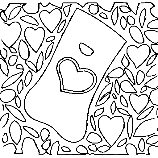 A christmas stocking Coloring Page