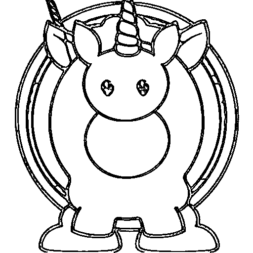 A unicorn with wings Coloring Page