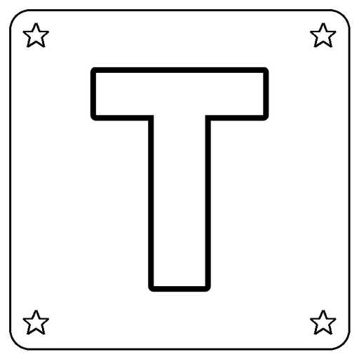 Letter T Coloring Page