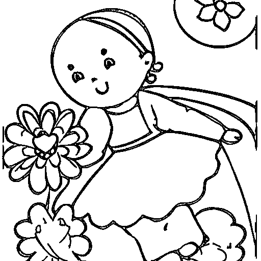 A flower fairy Coloring Page