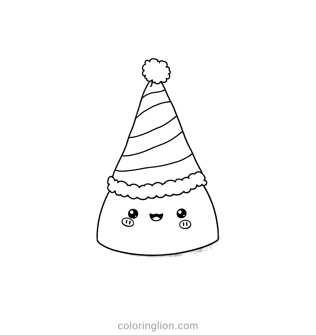 Party Hat Coloring Page