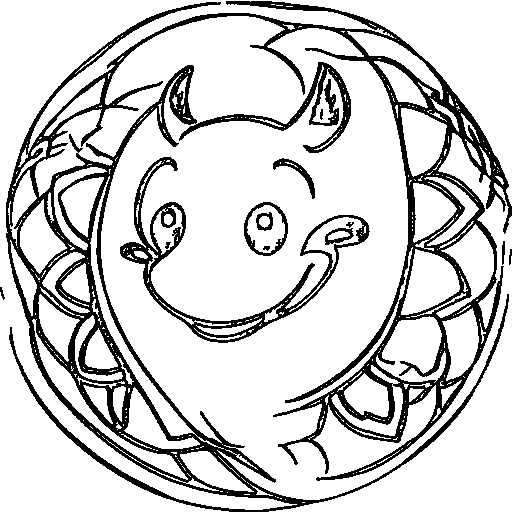 A friendly dragon breathing a tiny flame Coloring Page