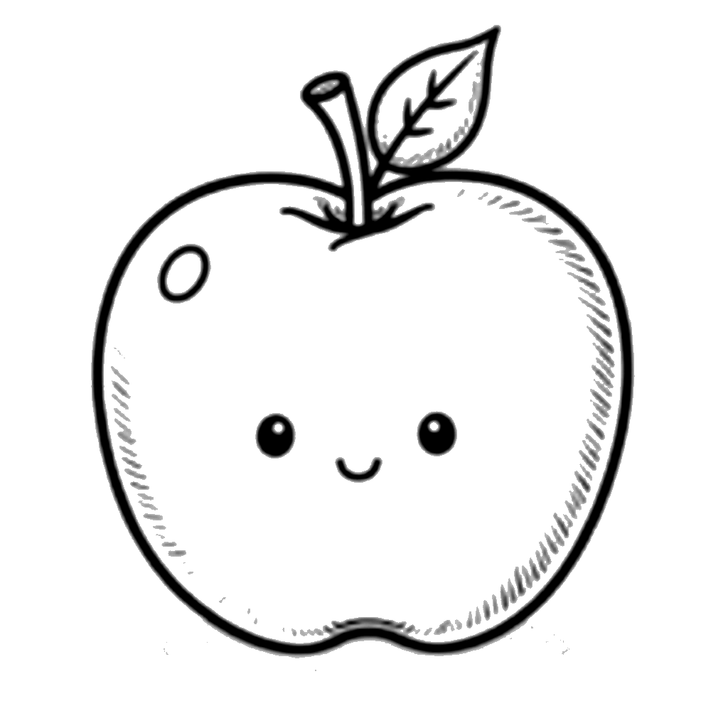 Apple Coloring Page