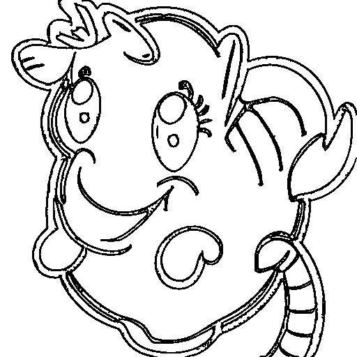 A seahorse Coloring Page
