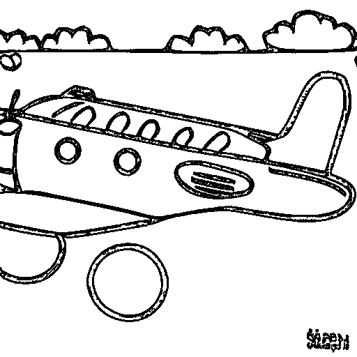 A seaplane Coloring Page