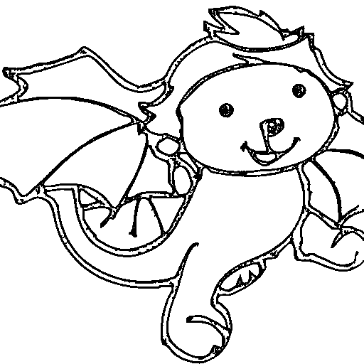A chubby baby dragon with tiny wings Coloring Page