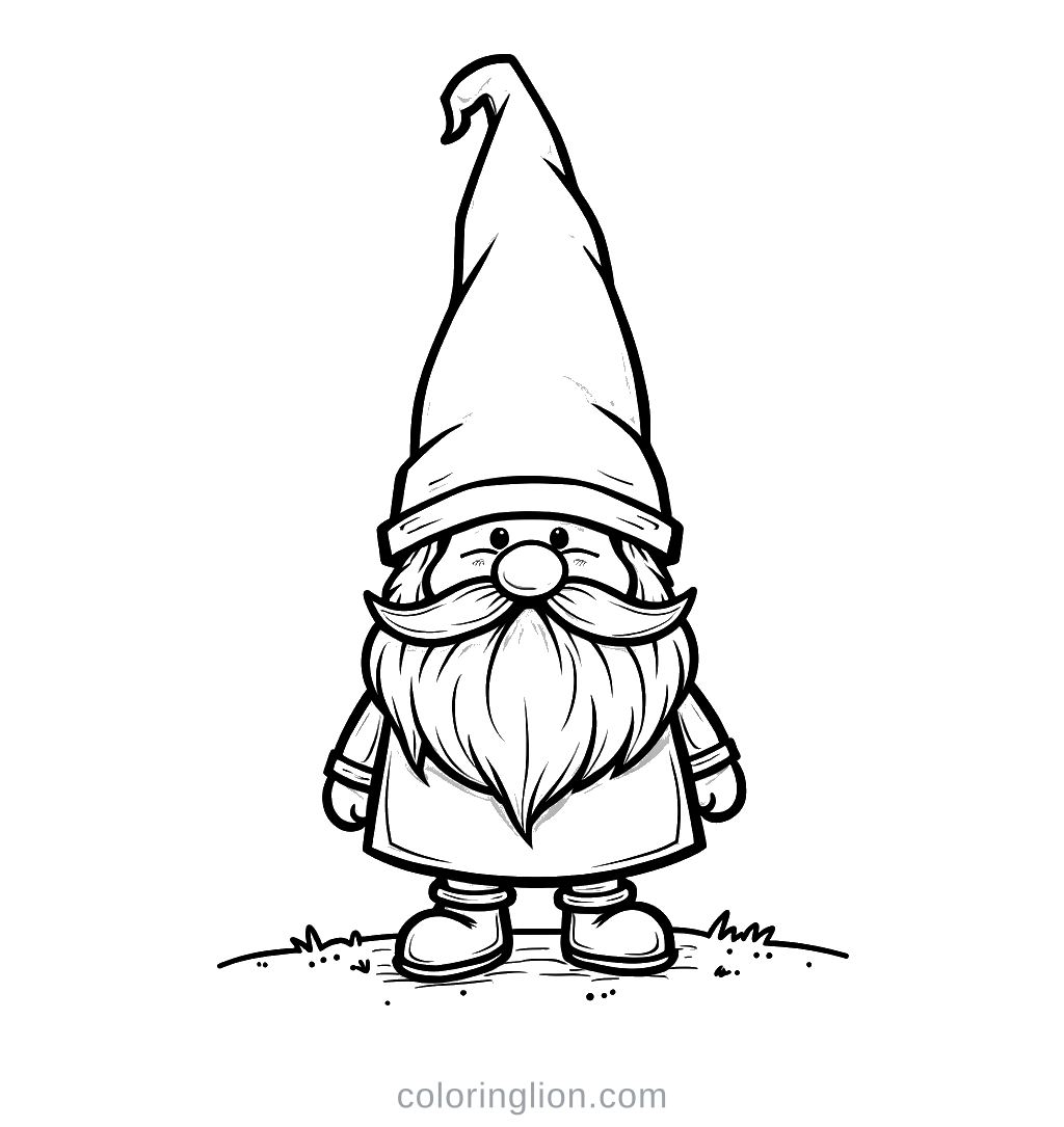 Gnome Coloring Page