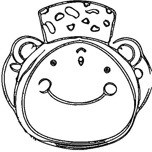 A smiling hamburger Coloring Page