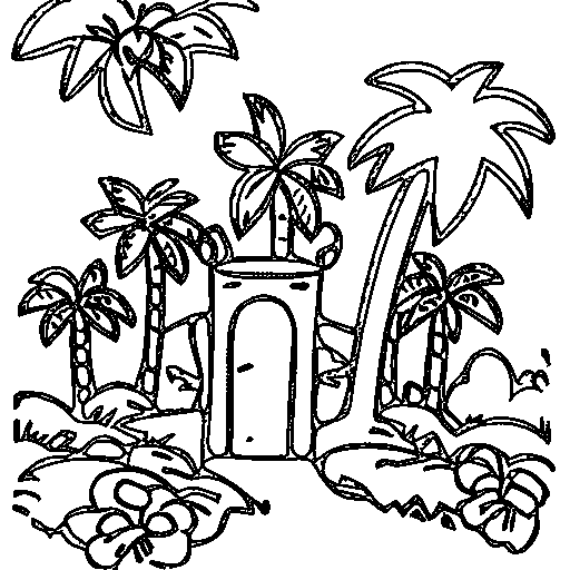 A palm tree Coloring Page