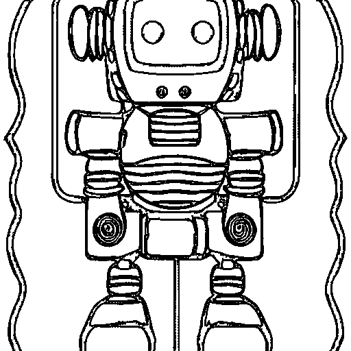 Wheelie Robot Coloring Page