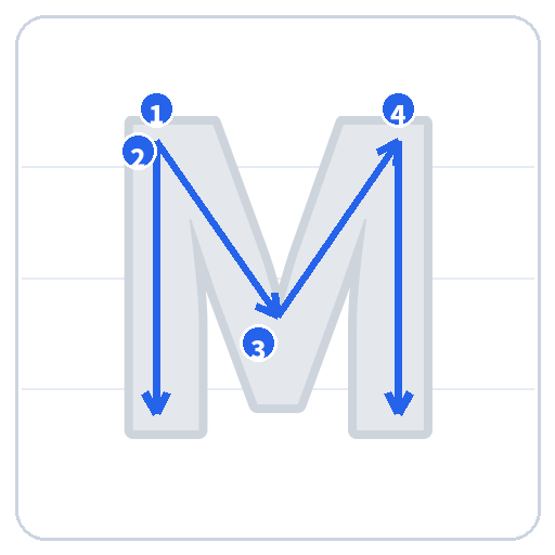 Trace Letter M