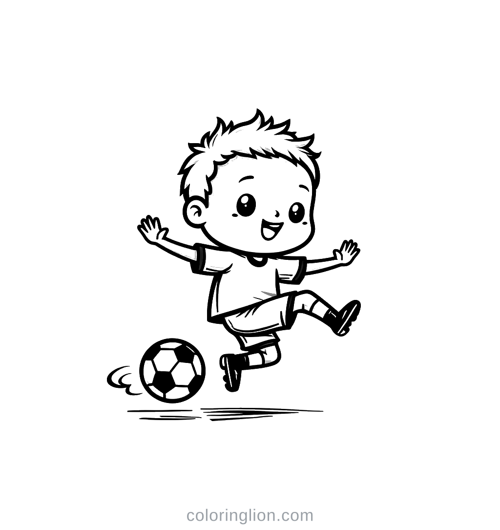 Penalty Kick Coloring Page