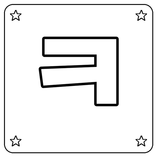 Hangul ㅋ Coloring Page