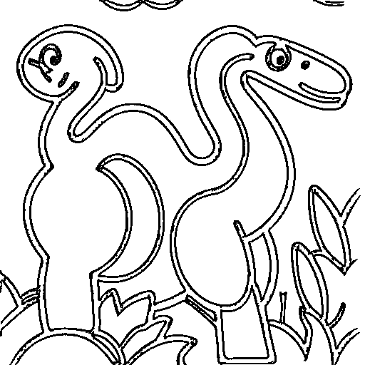 Long-neck Dino Coloring Page