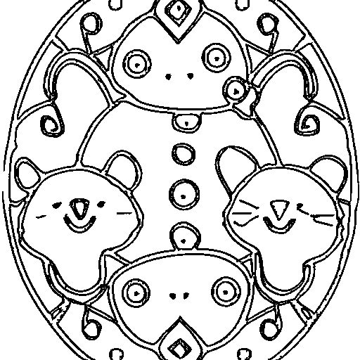 A decorated easter egg Coloring Page