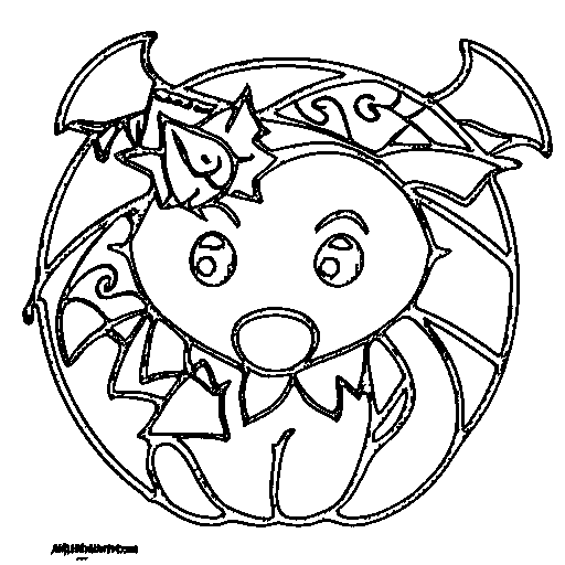 Dragon curled up Coloring Page