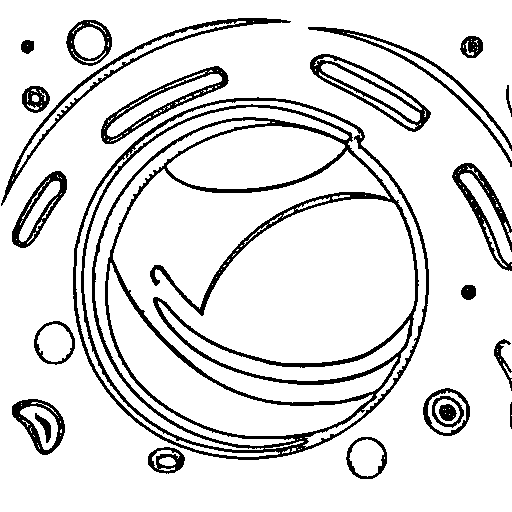 The planet Saturn with rings Coloring Page
