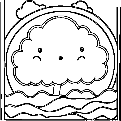 A rainbow Coloring Page