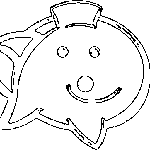 A smiling dolphin Coloring Page