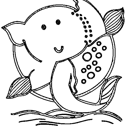 Baby mermaid with a fish friend Coloring Page