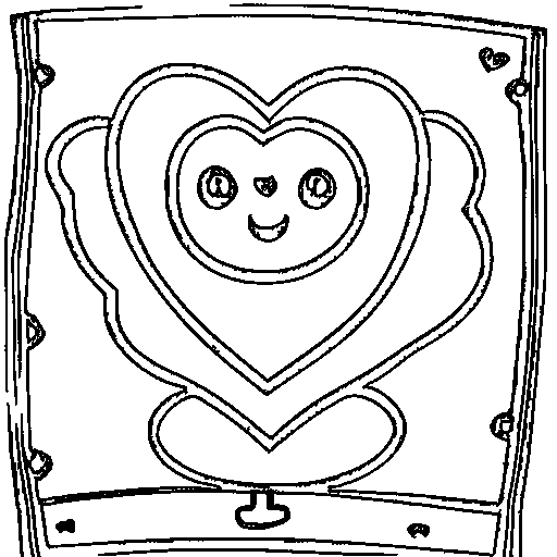A cupid with a tiny bow Coloring Page