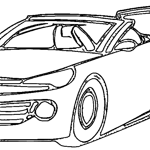 A convertible car Coloring Page