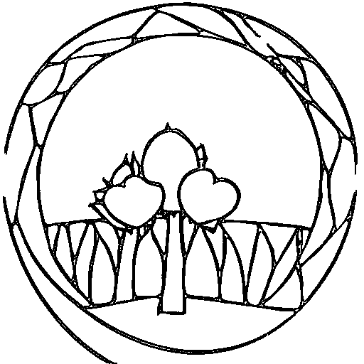 A tree with falling leaves in autumn Coloring Page