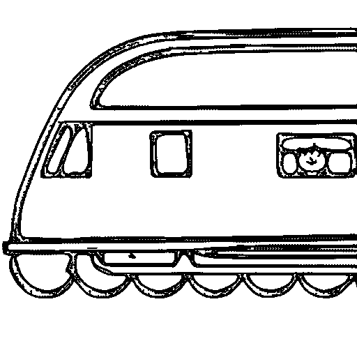 A colorful toy train Coloring Page