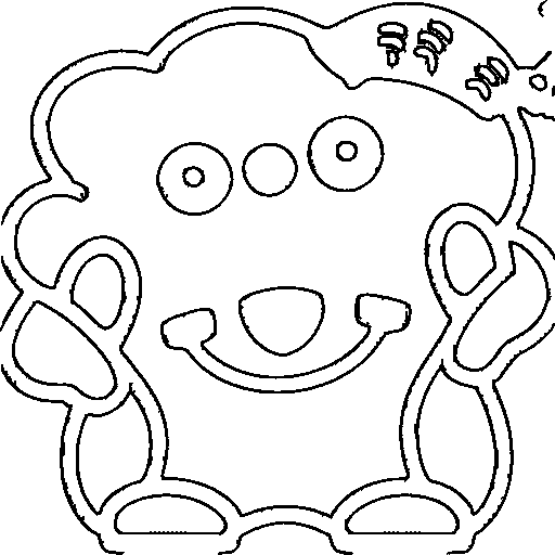 A cloud with a lightning Coloring Page