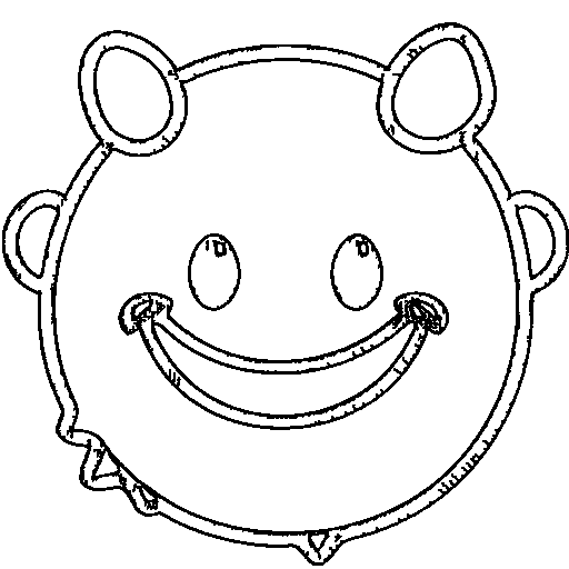 A chubby blob monster Coloring Page
