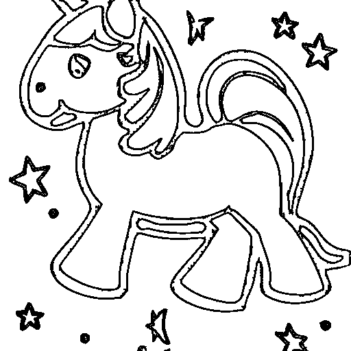 A horse pony Coloring Page