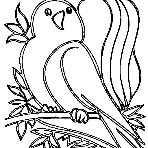 Little parrot Coloring Page