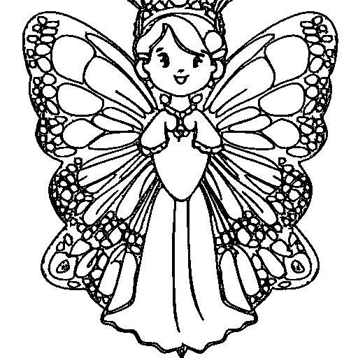 Flower Fairy Coloring Page