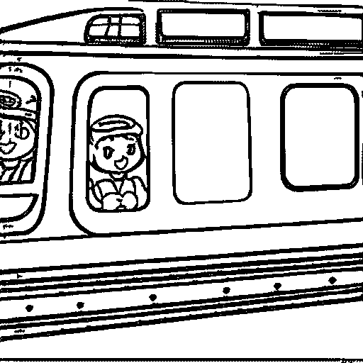 A high speed train Coloring Page