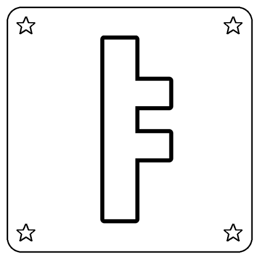Hangul ㅑ Coloring Page