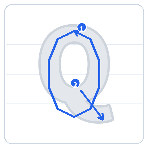Trace Letter Q