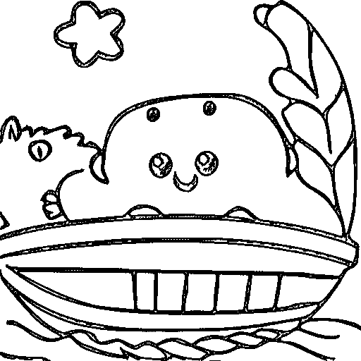 A speedboat Coloring Page