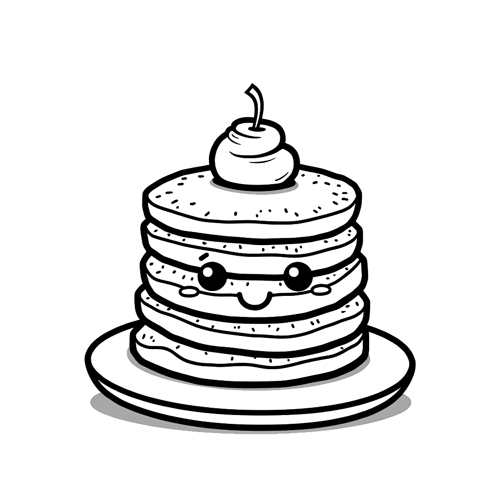 Pancakes Coloring Page
