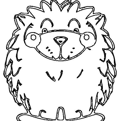 A fluffy monster with spots Coloring Page