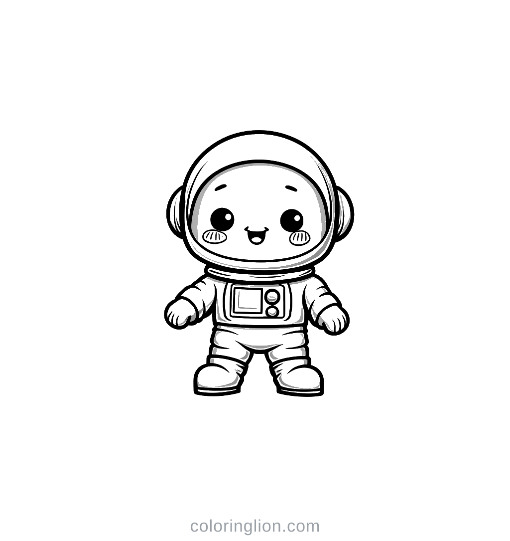Space Helmet Coloring Page
