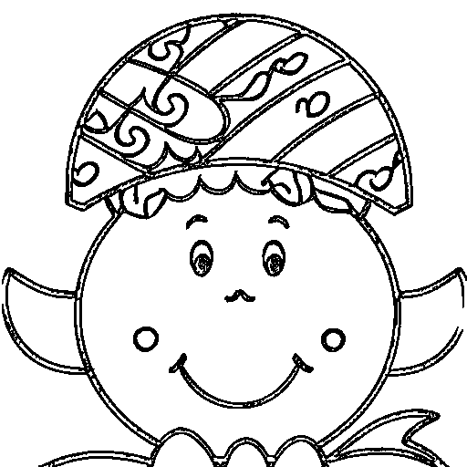Baby mermaid with a fish friend Coloring Page