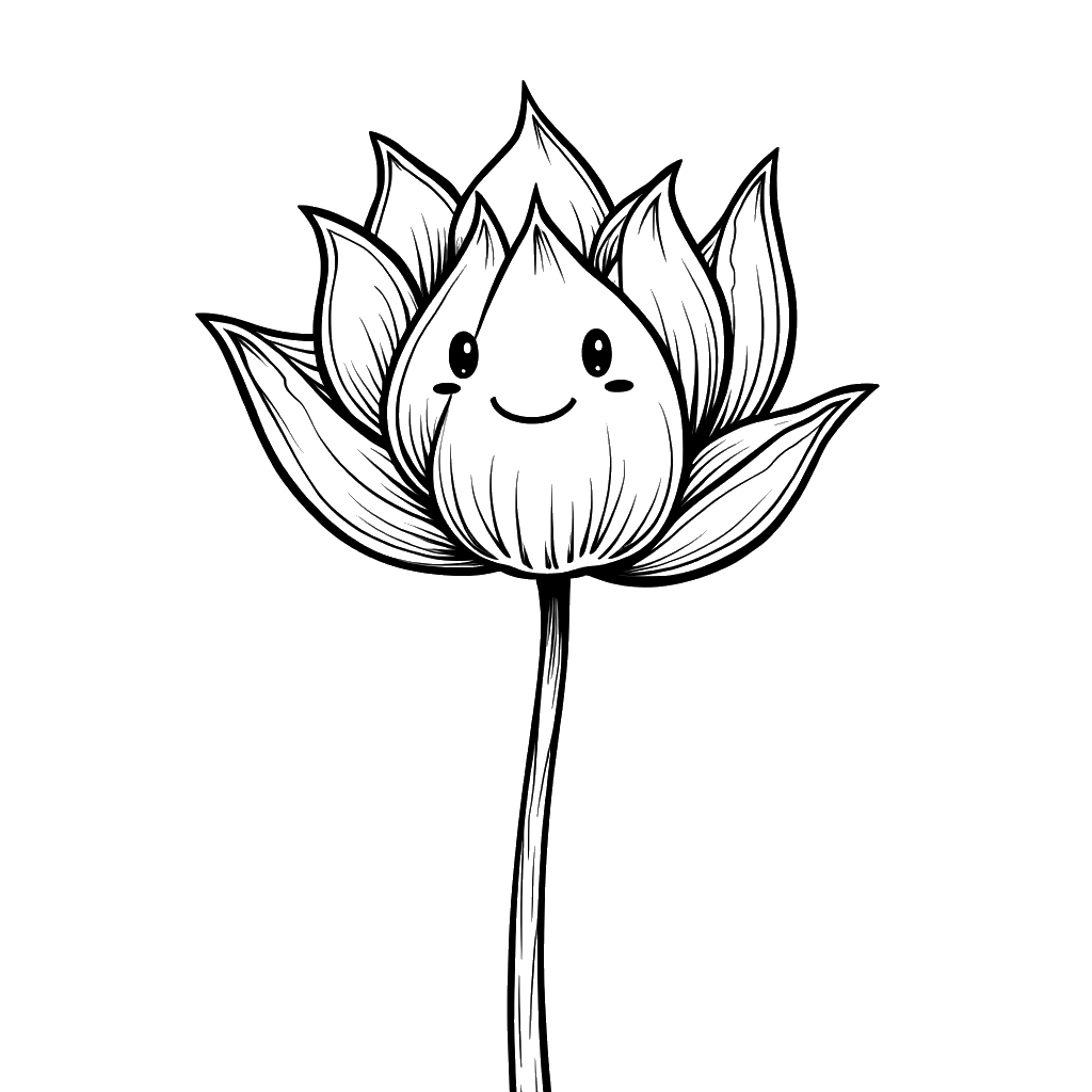 Lotus Coloring Page
