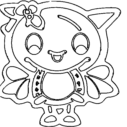 A friendly alien with antennae Coloring Page