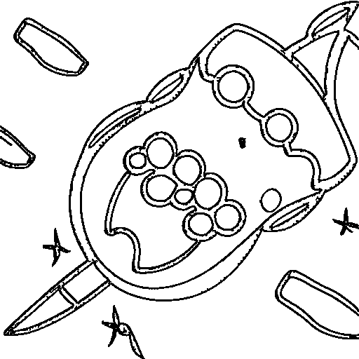 A rocket with a smile Coloring Page