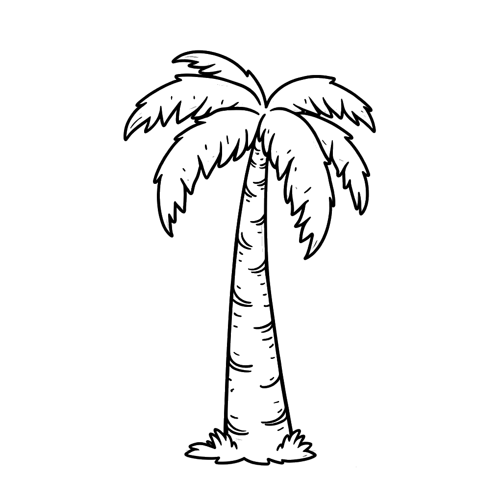 Palm Tree Coloring Page