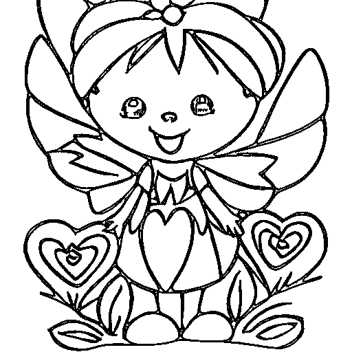 A flower fairy Coloring Page