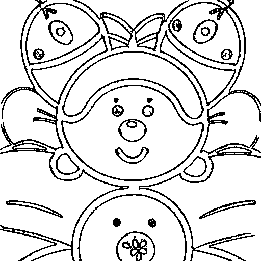 A round ladybug Coloring Page