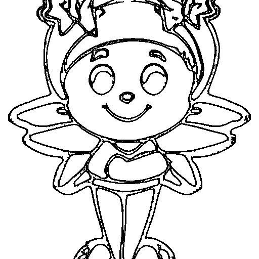 Fairy with a star Coloring Page
