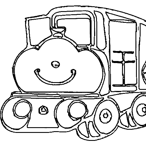 A colorful toy train Coloring Page